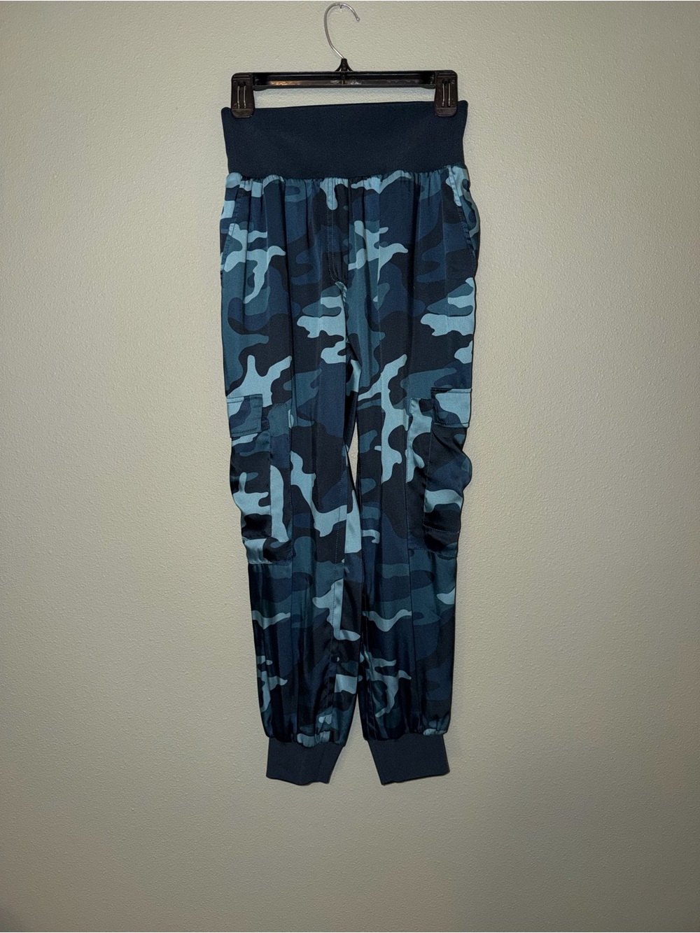 cinq a sept Blue Camouflage Ankle Cargo Joggers
